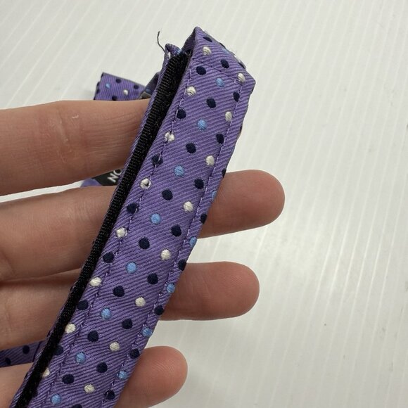 Nordstrom Purple Polka Dot Silk Bow Tie Adjustable Formal Wedding Prom Accessory - Picture 3 of 5